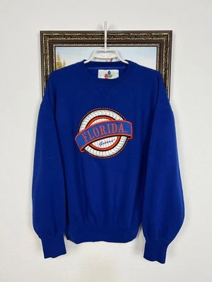 Sudadera De Colección Años 2000 Azul Florida Gators Para Hombres Logo Grande Cuello Redondo Rara Talla M Foto 1 de 4