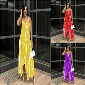 Holiday Boho Sundress Maxi Plus Size Long Sling Dress Womens Ladies Casual Loose - Picture 1 of 18