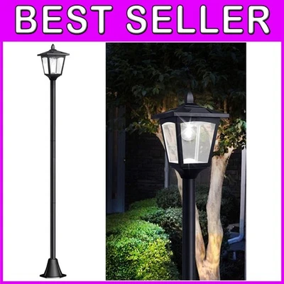 Luces de poste solar mejoradas de 67" - 2 niveles de brillo Foto 1 de 4