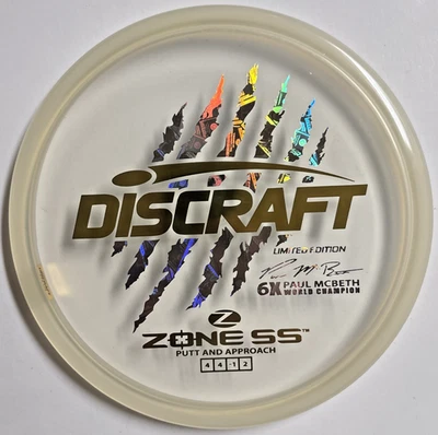 Discraft Zone SS 6x Garra Paul McBeth - 174g Escala Edición Limitada Nuevo Foto 1 de 4