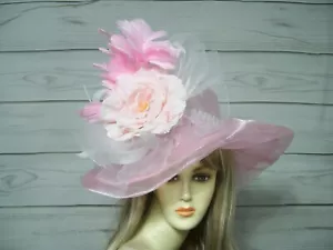 Hellrosa Hut, Kentucky Derby Hut, Hochzeit, Ostern Tee Party Hut, Muttertag - Bild 1 von 6