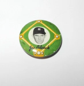 1956 Yellow Basepath PM15 Baseball Pin Joe Adcock Milwaukee Braves Near Mint - Picture 1 of 2