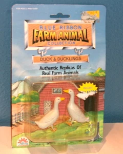 Vintage 1988 Cinta Azul Colección Animales de Granja Pato y Patitos Réplicas Nuevo OC - Imagen 1 de 3