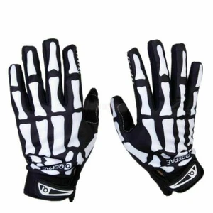 Full Finger Biker Skeleton Bone Gloves Racing Cycling Motorcycle Mechanics Goth  - Picture 1 of 3