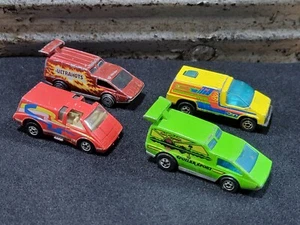 Lot Of 4 1970s Mattel Hot Wheels Vans Spoiler Sport Street Scorcher Van 70s Toy - Picture 1 of 21