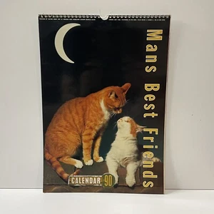 Mans Best Friend (Cute Animals) Vintage Retro Official 1990 Calendar - Picture 1 of 5