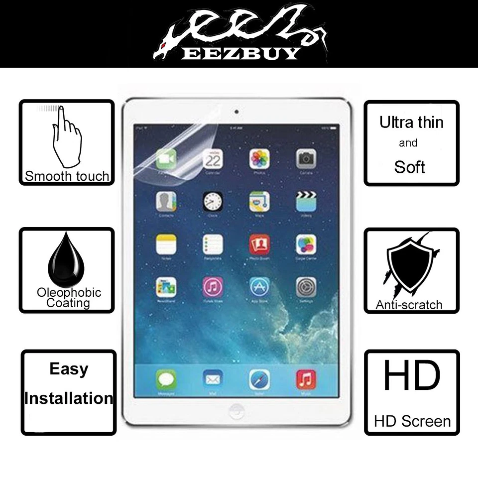 2x CLEAR PET Soft Screen Protector for Apple iPad Air 1/2 Mini 1/2/3/4 iPad Pro - Image 1 of 1