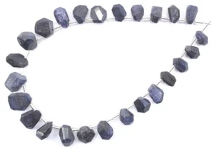 25 Piece Natural Blue Sapphire Gemstone High Quality 6x10-10x13 MM Nuggets Beads - Picture 1 of 4