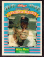 1991 Kellogg's Corn Flakes Baseball Greats #3 Willie Mays - NM