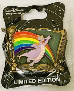 Disney Figment WDI Stained Glass Rainbow Book Pin LE 300 Authentic MOC - Picture 1 of 1