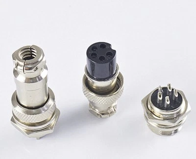 Socket Circular Multipole Connector Bulkhead & 2 - 10 Pin GX16 Aviation Plug - Image 1 of 4