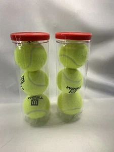 Wilson Team Practice Tennis Ball - Lot Of 2 Cans of 3 - Geninue 6 Total balls - Picture 1 of 5