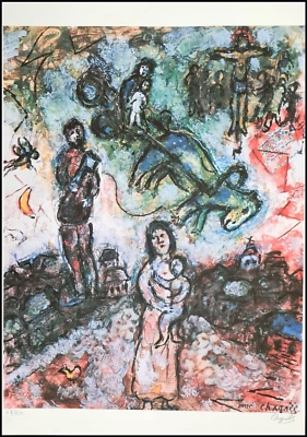MARC CHAGALL * Untitled * 50 x 35 cm * signed lithograph * limited # 67/250 - Bild 1 von 4