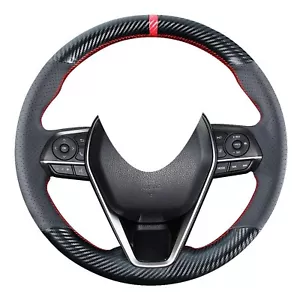 DIY Stitching Carbon Fiber Steering Wheel Cover for Toyota RAV4 SUV Avalon 20... - Picture 1 of 4