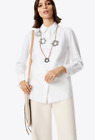 $228 Nwt Tory Burch "Lane Top"Button Up Front Classic Cotton Shirt White Rare
