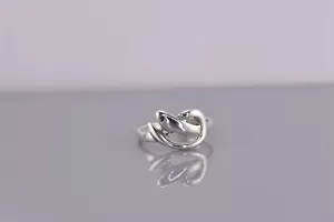 Punta de anillo en bucle de serpiente enrollada de plata esterlina Midi 925 Talla: 3 - Imagen 1 de 8