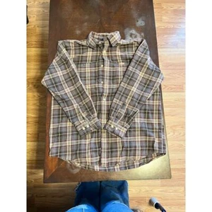 Carhartt Shirt Mens Heavyweight Flannel Plaid Size Large - Picture 1 of 6