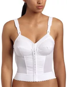 NWT Exquisite Form 40B Front Close Longline Bra #5107530 White 124325 - Picture 1 of 4
