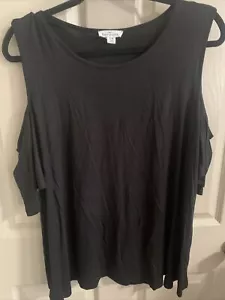 BIRD KEEPERS BLACK COLD SHOULDER TOP PLUS SIZE 18 - Picture 1 of 9