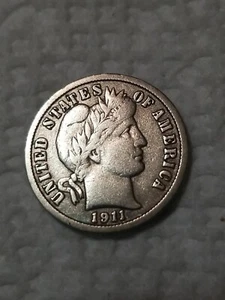 1911 S Barber Dime In Fine to VF Condition In My Opinion. #151 - Picture 1 of 2