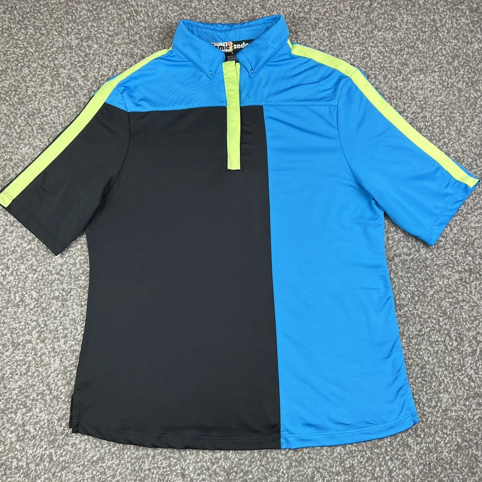 Camisa Jamie Sadock Mujer Pequeña Azul Verde Negro Bloque de Color Top Elastizada Golf Foto 1 de 4