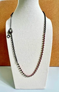 HARAJUKU LOVERS Gwen Stefani Necklace Retro Black & Pink 24" Y2K 2000's Pop - Picture 1 of 5