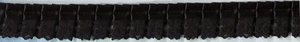 1&1/2" BLACK PLEATED LACE FABRIC TRIM SATIN HEADER 19 YARDS - Picture 1 of 1