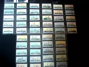 WILL'S (NZ) CIGARETTE CARD'S - U.S.S. CO'S. STEAMERS (50) FULL SET - VG/CON. - Picture 1 of 5