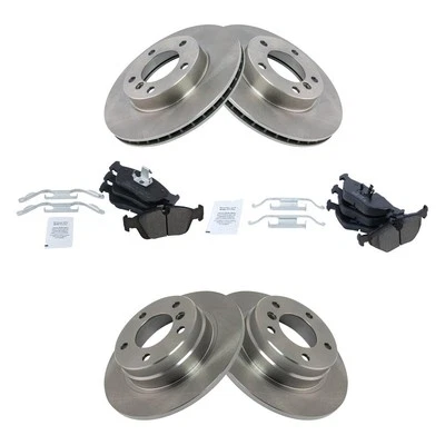 For BMW 323i 1998-1999 TRQ BKA18706 Front & Rear Disc Brake Kit w Ceramic Pads Foto 1 de 4