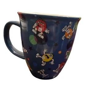 Vintage 90's MARS M&Ms Ceramic Blue Coffee Cup Mug Gestures Funny Collectible - Picture 1 of 5
