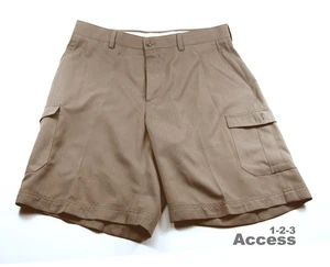 Island Republic Men's Cargo Shorts Flat 18'' Act 36'' Outdoors Casual Beige - Picture 1 of 10