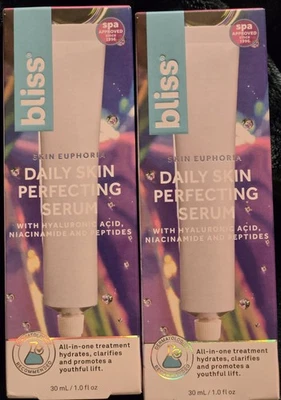 Nuevo en caja Bliss Skin Euphoria Suero Perfeccionador Diario de la Piel Niacinamida Hialurónica Cantidad 2 Foto 1 de 4
