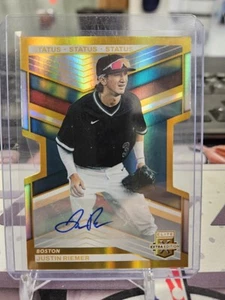 2023 Elite Extra Edition Signatures Status Die-Cut Gold #52 Justin Riemer /10 TK - Foto 1 di 2