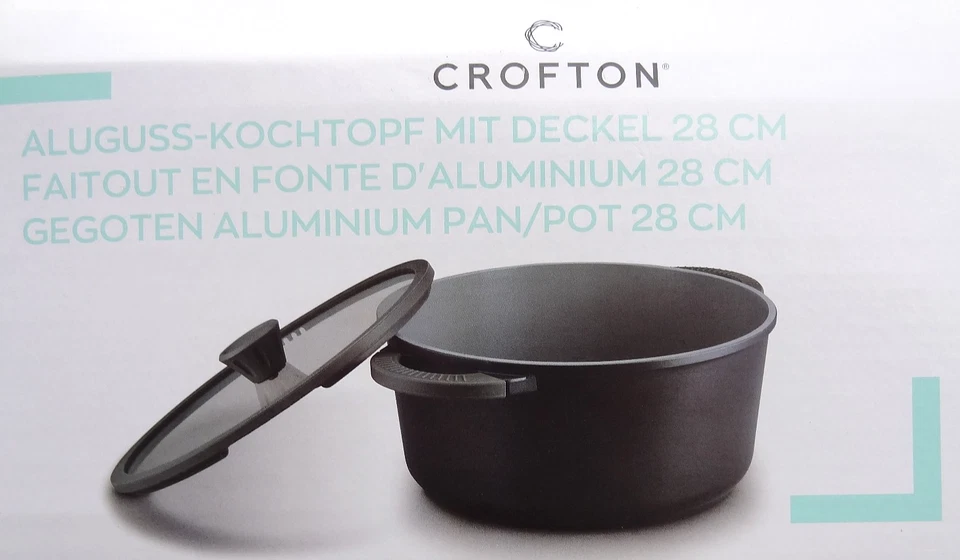 Aluguss Kochtopf 24 cm mit Deckel - CROFTON neu und ovp
