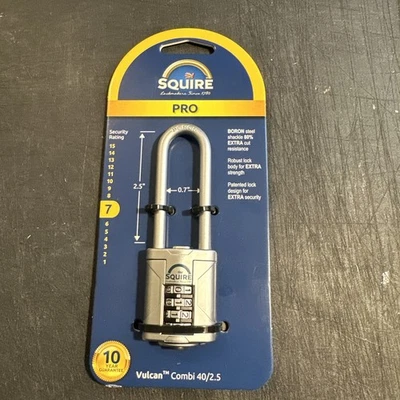 Candado combinado grillete largo Squire Vulcan 40 mm (VULCAN-COMBI-40-2,5) Foto 1 de 4