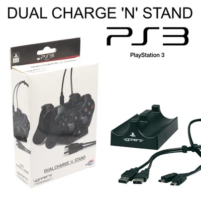 4GAMERS Dual Charge n Stand for Playstation 3 PS3 Controller Charger