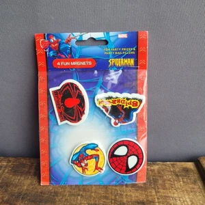 Vintage Spider Man Pack Of 4 Magnets 2005 New Old Stock - Foto 1 di 3