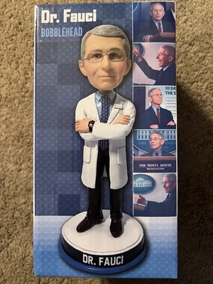 Dr. Anthony Fauci M.D. Corbata Azul/Bata Blanca Edición Casa Blanca Bobblehead NUEVO Foto 1 de 4