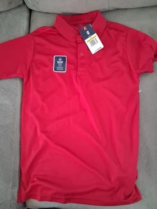 NWT IZOD Boys Short Sleeve  Moisture Wicking Polo Shirt, Red, Size M, 10/12 - Picture 1 of 2