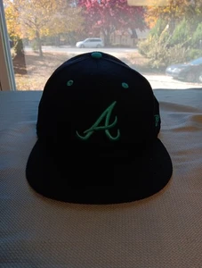 Atlanta Braves Baseball Hat New Era 59Fifty Size 7 3/4 Fitted  EUC  - Bild 1 von 11