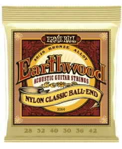 Earthwood 80/20 Bronze Nylon Ball End Folk/Classical Guitar Strings - Picture 1 of 2