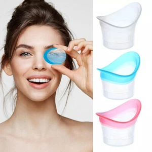 2Pcs Soft Eyewash Cup Resuable Eyes Cleaner Eye Bath Cup Precision Fitting Eye - Picture 1 of 14