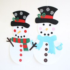 Ornaments Christmas Festival Decoration Snowman Game Detachable Wall Hanging