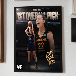 Caitlin Clark Selected 1st Overall By The Indiana Fever WNBA Draft 2024 Poster - Picture 1 of 4