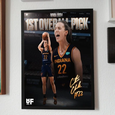 HOME DECOR Caitlin Clark Selected 1st Overall By The Indiana Fever WNBA Draft 2024 Poster