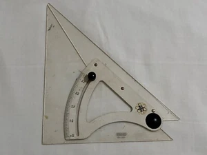 Vintage Bruning Electronics Adjustable Drawing Triangle Protractor 70 - 120 - Picture 1 of 6