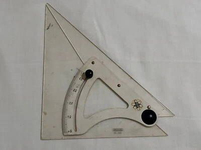 Vintage Bruning Electronics Adjustable Drawing Triangle Protractor 70 - 120 - Image 1 of 4