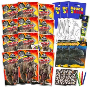 Jurassic World Party Favors Pack ~ Bundle of 12 Jurassic World Play Packs Fil... - Picture 1 of 3