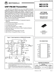 Motorola MC13175D UHF FM / AM TRANSMITTER - Picture 1 of 1