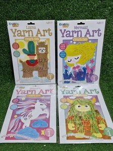 Kinder Garn Kunst Bastelset X4 - Lama Meerjungfrau, Monster, Einhorn Indoor Aktivität - Bild 1 von 7